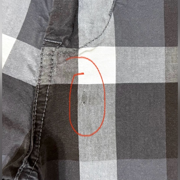 American Eagle Longer Length Grey Plaid Shorts Men's 32 Checkered Bermuda AEO - Picture 5 of 16